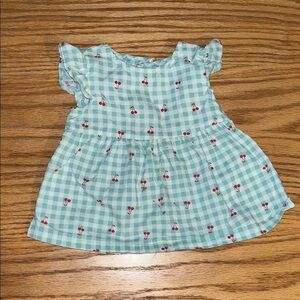 Child of Mine Blue and Red Cherry Dress